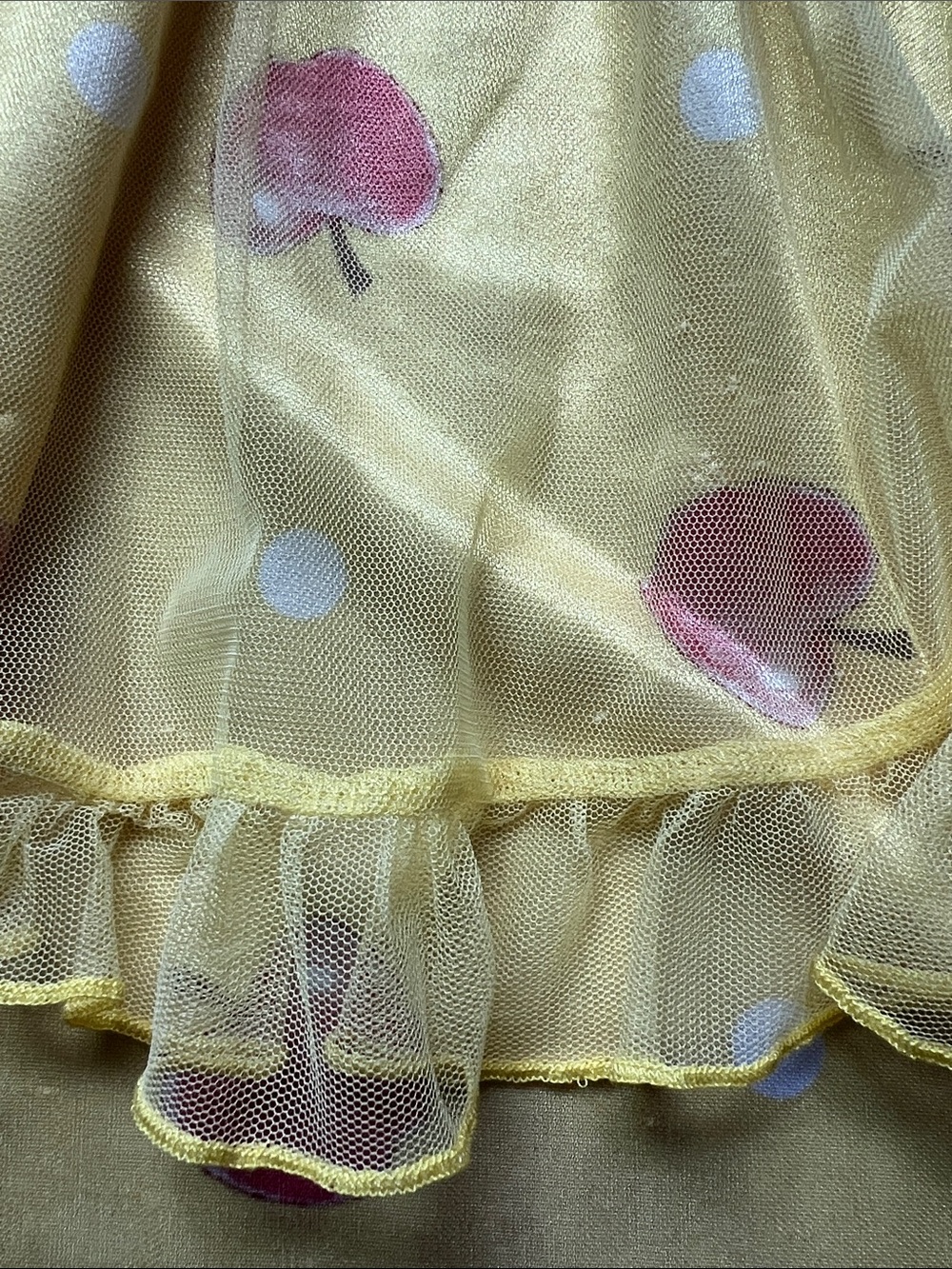 Disney Snow White Girls Nightgown in Royal Blue with Yellow & Red Apples Size 6 - Picture 14 of 16